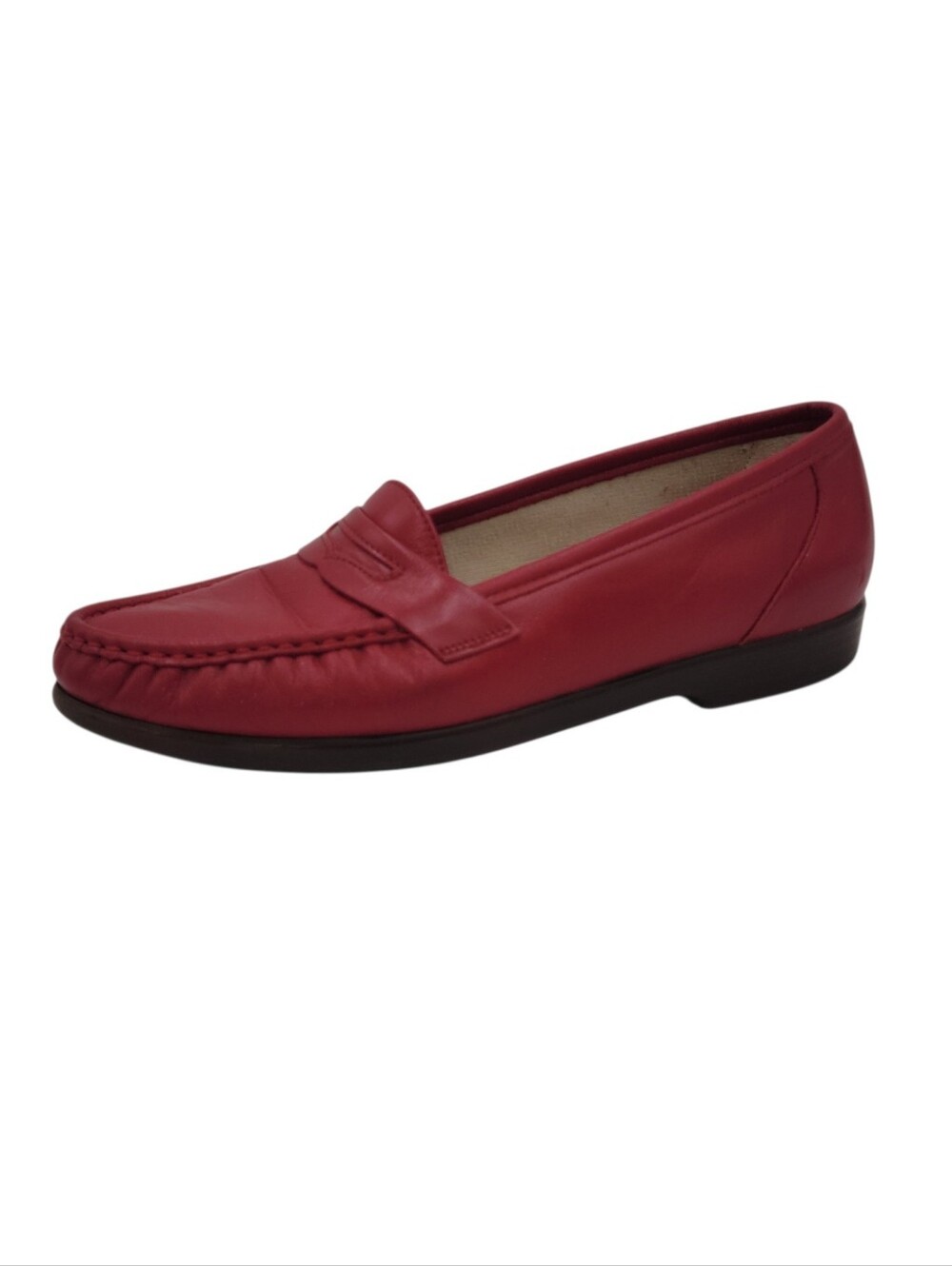SAS TriPad Comfort Penny Loafers Women Size 10 M Red Leather Slip On